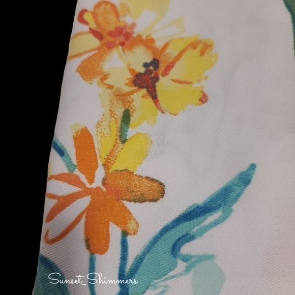 Dkny Watercolor Summer Wild Flower Clinton Floral Fabric Shower Curtain New - Picture 5 of 8